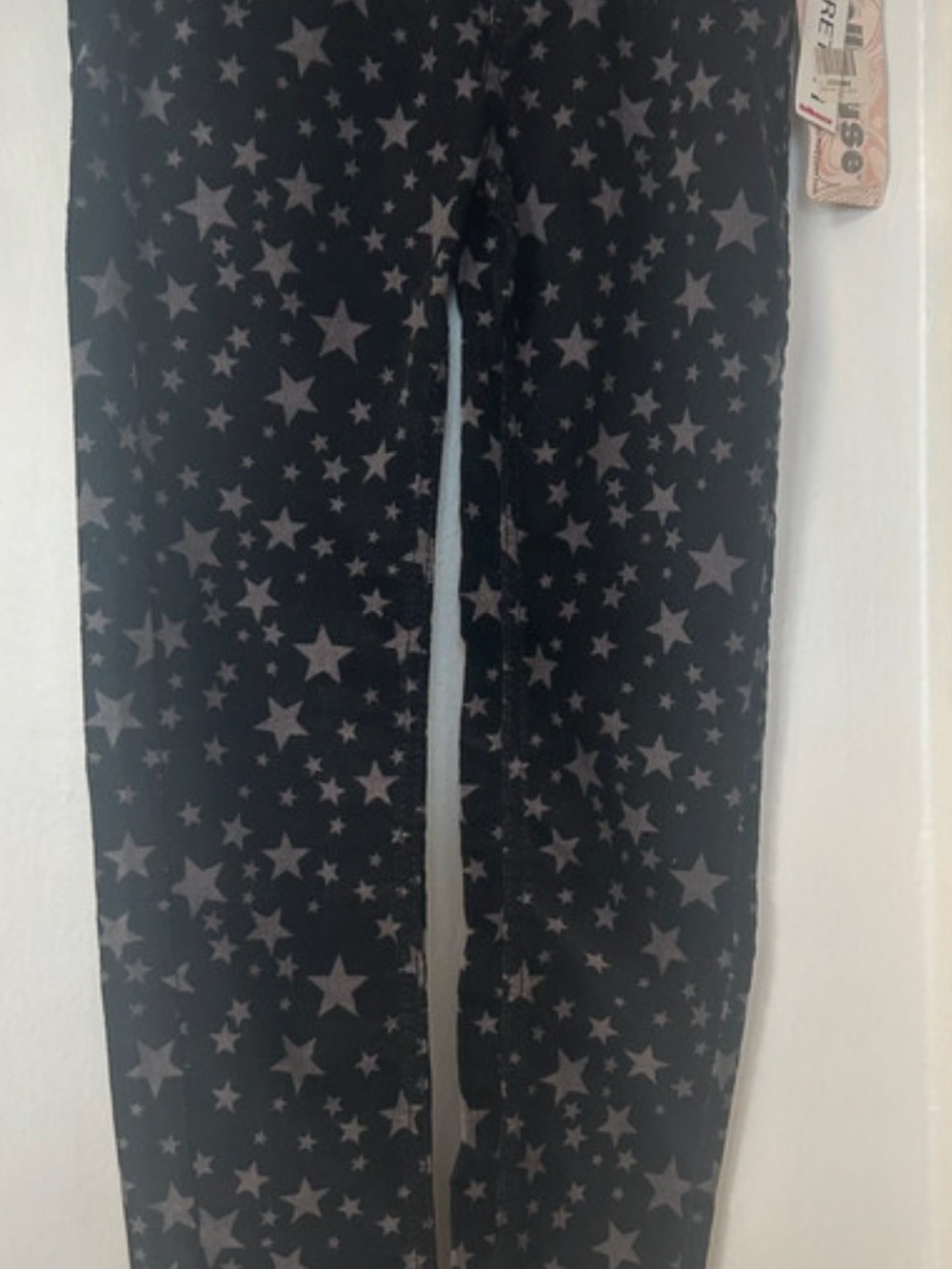 Dollhouse Black Star Waistband Leggings with Pink Logo